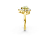 Yellow gold Fancy Yellow Heart  Halo Cluster Diamond Engagement Ring with Prong Setting and Polished Band_41