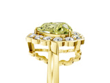 Yellow gold Fancy Yellow Heart  Halo Cluster Diamond Engagement Ring with Solitaire Band and Prong Setting_54