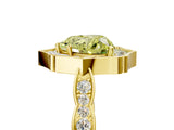 Yellow gold Fancy Yellow Heart  Halo Diamond Engagement Ring with Milgrain Band and Four-Prong Setting_42