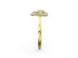Yellow gold Fancy Yellow Heart  Halo Diamond Engagement Ring with Solitaire Band and Four-Prong Setting_22