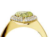 Yellow gold Fancy Yellow Heart  Halo Diamond Engagement Ring with Solitaire Band and Four-Prong Setting_24