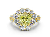 Yellow gold Fancy Yellow Heart  Halo Diamond Engagement Ring with Split Shank and Prong Setting_65