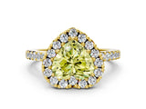 Yellow gold Fancy Yellow Heart  Halo Diamond Pavé Solitaire Ring_39