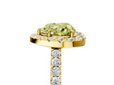 Yellow gold Fancy Yellow Heart  Halo Diamond Pavé Solitaire Ring_44