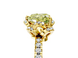 Yellow gold Fancy Yellow Heart  Halo Diamond Pave Band Ring with Four-Prong Setting_20