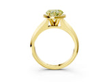 Yellow gold Fancy Yellow Heart  Halo Diamond Ring with Cathedral Band and Four-Prong Setting_52