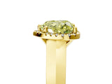 Yellow gold Fancy Yellow Heart  Halo Diamond Ring with Cathedral Band and Four-Prong Setting_54