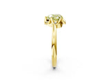Yellow gold Fancy Yellow Heart  Halo Diamond Ring with Round Cluster Setting, Solitaire Band, and Four-Prong Setting_51