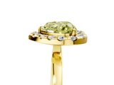 Yellow gold Fancy Yellow Heart  Halo Diamond Solitaire with Pavé Band and Four-Prong Setting_58