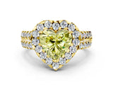 Yellow gold Fancy Yellow Heart  Halo Diamond Split Shank Engagement Ring with Prong Setting_51