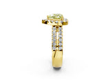 Yellow gold Fancy Yellow Heart  Halo Diamond Split Shank Engagement Ring with Prong Setting_53