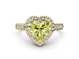 Yellow gold Fancy Yellow Heart  Halo Pavé Diamond Engagement Ring with Four-Prong Setting_27