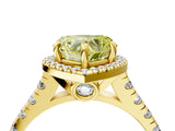 Yellow gold Fancy Yellow Heart  Halo Pavé Diamond Engagement Ring with Four-Prong Setting_31