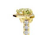 Yellow gold Fancy Yellow Heart  Halo Pavé Diamond Engagement Ring with Four-Prong Setting_32