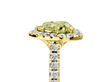 Yellow gold Fancy Yellow Heart  Halo Pavé Diamond Engagement Ring with Four-Prong Setting_8