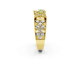 Yellow gold Fancy Yellow Heart  Halo Pave Diamond Engagement Ring with Milgrain Detailing_51