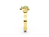 Yellow gold Fancy Yellow Heart  Halo Pave Split Shank Prong Setting Ring_28