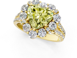 Yellow gold Fancy Yellow Heart  Halo Split Shank Diamond Engagement Ring with Pave Band and Four-Prong Setting_55