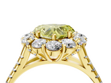 Yellow gold Fancy Yellow Heart  Halo Split Shank Diamond Engagement Ring with Pave Band and Four-Prong Setting_58