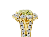 Yellow gold Fancy Yellow Heart  Halo Split Shank Diamond Engagement Ring with Pave Band and Four-Prong Setting_59