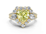 Yellow gold Fancy Yellow Heart  Halo Split Shank Diamond Engagement Ring with Prong Setting_20
