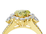 Yellow gold Fancy Yellow Heart  Halo Split Shank Diamond Engagement Ring with Prong Setting_24