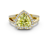 Yellow gold Fancy Yellow Heart  Halo Split Shank Diamond Ring with Four-Prong Setting_32