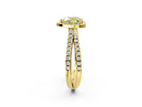 Yellow gold Fancy Yellow Heart  Halo Split Shank Diamond Ring with Pavé Setting_28