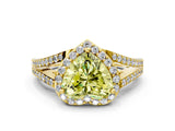 Yellow gold Fancy Yellow Heart  Halo Split Shank Pave Diamond Ring with Four-Prong Setting_49
