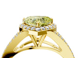 Yellow gold Fancy Yellow Heart  Halo Split Shank Pave Diamond Ring with Four-Prong Setting_53