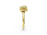 Yellow gold Fancy Yellow Heart  Halo Split Shank Pave Diamond Ring with Petal Prong Setting_23