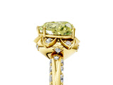 Yellow gold Fancy Yellow Heart  Halo Split Shank Pave Diamond Ring with Petal Prong Setting_26