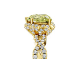 Yellow gold Fancy Yellow Heart  Halo Twist Band Solitaire Ring with Six-Prong Setting_37