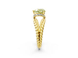 Yellow gold Fancy Yellow Heart  Halo Twisted Band Four-Prong Ring_34