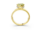Yellow gold Fancy Yellow Heart  Halo Twisted Band Four-Prong Ring_35