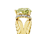 Yellow gold Fancy Yellow Heart  Halo Twisted Band Four-Prong Ring_37