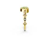 Yellow gold Fancy Yellow Heart  Milgrain Marquise Diamond Twist Band Ring_64