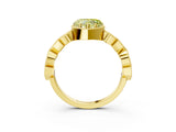 Yellow gold Fancy Yellow Heart  Milgrain Marquise Diamond Twist Band Ring_65