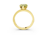 Yellow gold Fancy Yellow Heart  Milgrain Pave Diamond Engagement Ring with Four-Prong Setting_154