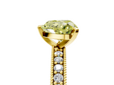 Yellow gold Fancy Yellow Heart  Milgrain Pave Diamond Engagement Ring with Four-Prong Setting_156