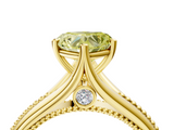 Yellow gold Fancy Yellow Heart  Solitaire Beaded Band Six-Prong Setting_4