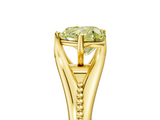 Yellow gold Fancy Yellow Heart  Solitaire Beaded Band Six-Prong Setting_5