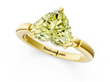 Yellow gold Fancy Yellow Heart  Solitaire Beaded Band with Four-Prong Setting_48