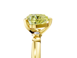 Yellow gold Fancy Yellow Heart  Solitaire Beaded Band with Four-Prong Setting_52