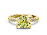 Yellow gold Fancy Yellow Heart  Solitaire Bezel Accent Diamond Engagement Ring with Beaded Band and Four-Prong Setting_39
