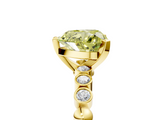 Yellow gold Fancy Yellow Heart  Solitaire Bezel Accent Diamond Engagement Ring with Beaded Band and Four-Prong Setting_44