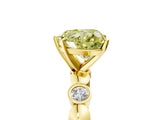 Yellow gold Fancy Yellow Heart  Solitaire Bezel-Set Diamond Ring with Beaded Band and Four-Prong Setting_36