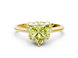 Yellow gold Fancy Yellow Heart  Solitaire Cathedral Diamond Ring with Six-Prong Setting_17