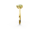 Yellow gold Fancy Yellow Heart  Solitaire Cathedral Diamond Ring with Six-Prong Setting_19