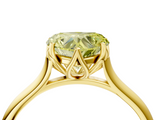 Yellow gold Fancy Yellow Heart  Solitaire Cathedral Diamond Ring with Six-Prong Setting_21